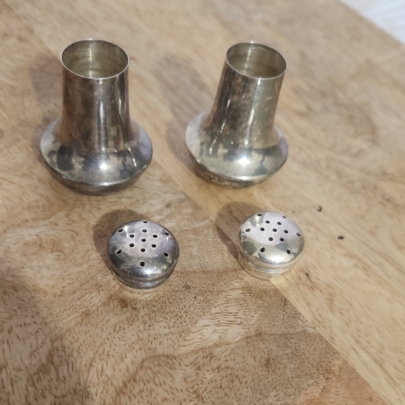 Sterling Silver 77 Salt Pepper Shakers Individual Place Setting /Tray Size Mini